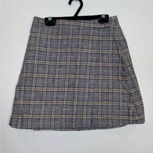 Frank & Oak Gray Yellow Mini A-Line Skirt